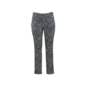 Veto bukser m. leopardprint (Hvid/Sort)
