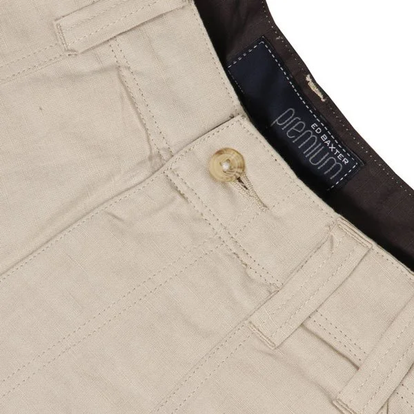 Beige hør shorts - Ed Baxter