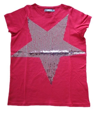 XGirlz - Rød T-shirt m. palietter XGirlz - Rød T-shirt m. palietter