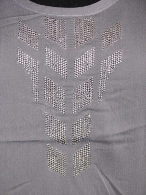 Deluca grå top m. broderi Deluca grå top m. broderi