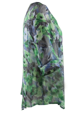 Deluca bluse (Grøn - Flower print) Deluca bluse (Grøn - Flower print)