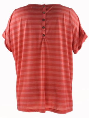 Deluca T-shirt (Coral stribet) Deluca T-shirt (Coral stribet)