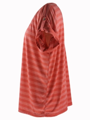 Deluca T-shirt (Coral stribet) Deluca T-shirt (Coral stribet)