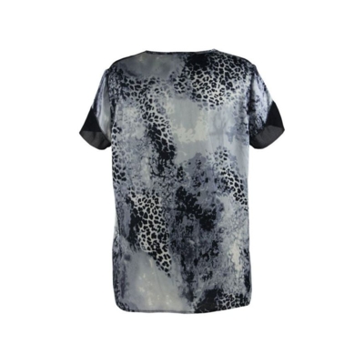 Veto bluse m. grå print Veto bluse m. grå print