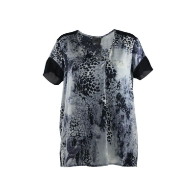 Veto bluse m. grå print Veto bluse m. grå print
