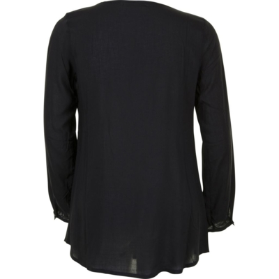Sort Studio bluse (A-form) Sort Studio bluse (A-form)