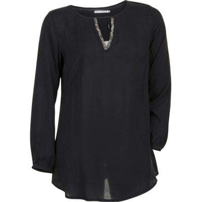 Sort Studio bluse (A-form) Sort Studio bluse (A-form)