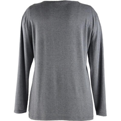 Studio langærmet T-shirt m. simili-sten Studio langærmet T-shirt m. simili-sten