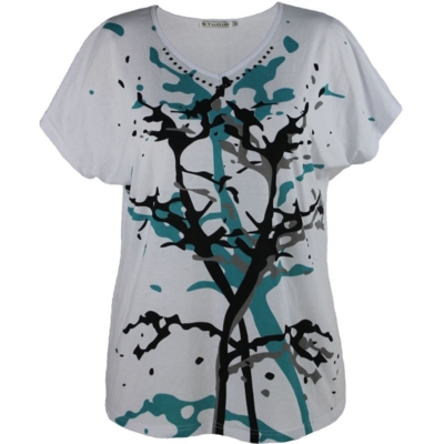 Hvid Studio T-shirt m. print Hvid Studio T-shirt m. print