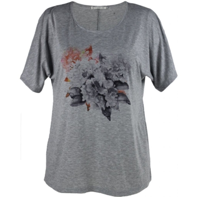 Grå Studio T-shirt m. print Grå Studio T-shirt m. print
