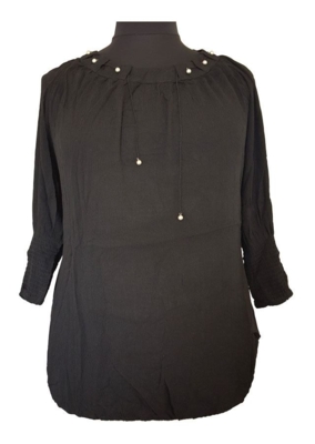 Gozzip viskose bluse (Sort) Gozzip viskose bluse (Sort)