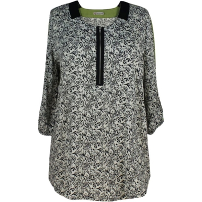 Gozzip chiffonbluse m. 3/4 ærmer Gozzip chiffonbluse m. 3/4 ærmer