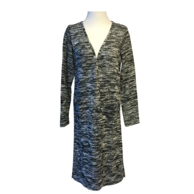 Handberg lang strik cardigan (Sort melange) Handberg lang strik cardigan (Sort melange)