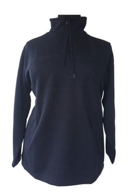 Handberg Sweat-strik m. lynlås i halsen (Navy) Handberg Sweat-strik m. lynlås i halsen (Navy)