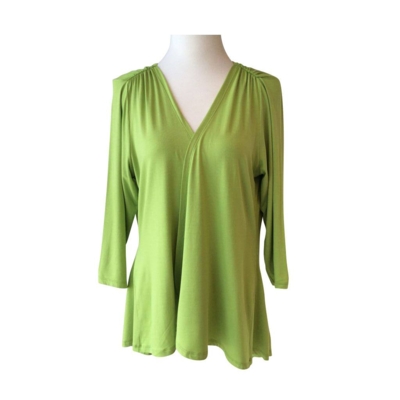 Jersey cardigan m. 3/4 ærmer (Lime) - Handberg Jersey cardigan m. 3/4 ærmer (Lime) - Handberg