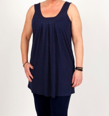 Navy Katy top med hvide prikker - KANOK Navy Katy top med hvide prikker - KANOK