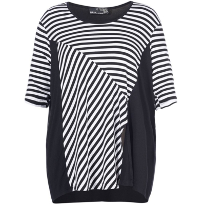 Sort/Hvid stribet bluse - Näis Sort/Hvid stribet bluse - Näis