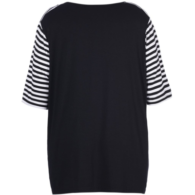 Sort/Hvid stribet bluse - Näis Sort/Hvid stribet bluse - Näis