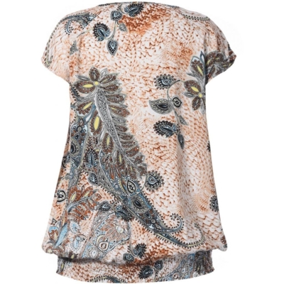 Bluse m. mangefarvet grafisk print - Studio Bluse m. mangefarvet grafisk print - Studio
