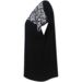 Sort Studio bluse med blonder (K/Æ) Sort Studio bluse med blonder (K/Æ)