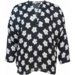 Sort Studio bluse m. hvidt blomster print