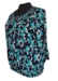 Turkis/Navyblå bluse m. 3/4 lange ærmer - Studio Turkis/Navyblå bluse m. 3/4 lange ærmer - Studio