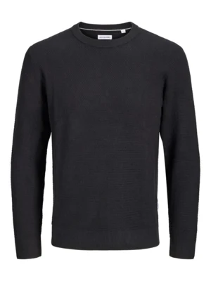 JJERYDER Black Knit Crew Neck